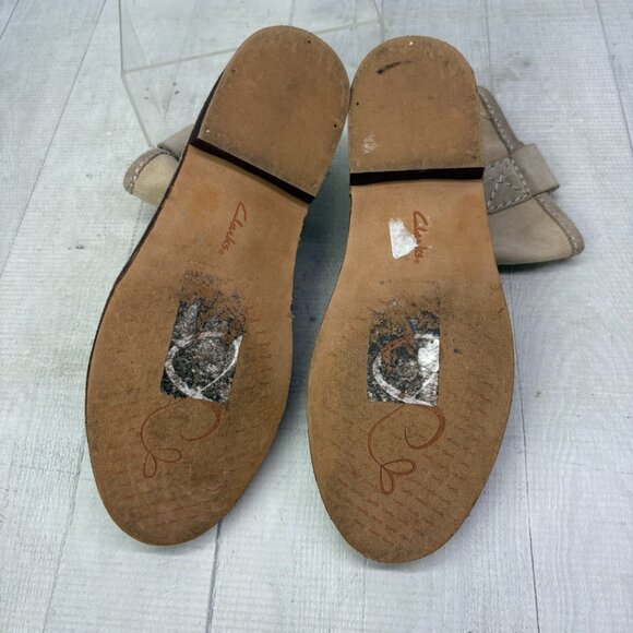 Clarks Cabaret Stage Sand Suede Womens Ankle Boots Slouchy Block Heel Size 6.5 - Picture 12 of 14